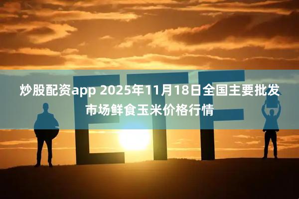 炒股配资app 2025年11月18日全国主要批发市场鲜食玉米价格行情